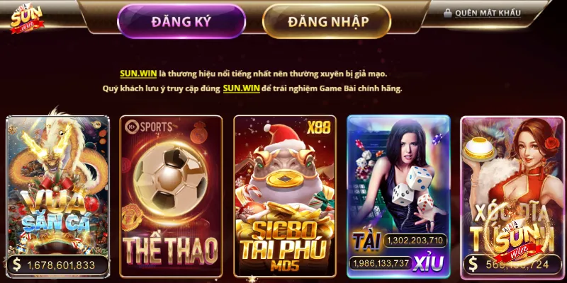 Đăng Nhập Sunwin - Cập Nhật Thao Tác 1 Phút Thành Công 1 Giao diện Sunwin chính thức tránh nhầm lẫn